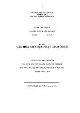 Văn hóa ẩm thực phật giáo ở Huế