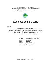 Chỉnh lý biến động đất đai trên địa bàn huyện Đạ tẻh - Tỉnh lâm đồng từ năm 2004 đến nay