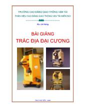 Kiến thức chung về trắc địa