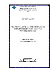 Phân tích và đánh giá tình hình sử dụng ðất tại tỉnh Kiên Giang giai ðoạn từnăm 2005 ðến nay