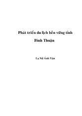 Phát triển du lịch bền vững tỉnh Bình Thuận