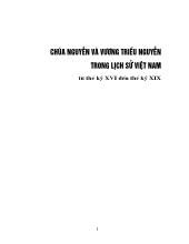 Đề tài Chúa Nguyễn và V-Ơng triều Nguyễn trong lịch sử Việt Nam từ thế kỷ XVI đến thế kỷ XIX