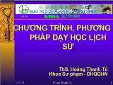 Đề tài Chương trình, phương pháp dạy học lịch sử