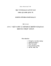Đề tài Việt Nam và chính sách đối ngoại sau khi gia nhập Asean
