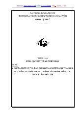 Đề tài Ý nghĩa lịch sử và tác động của cách mạng tháng 10 nga năm 1917 đến phong trào giải phóng dân tộc trên toàn thế giới