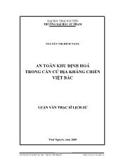 Luận văn An toàn khu định hoá trong căn cứ địa kháng chiến Việt Bắc