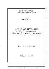 Luận văn Lịch sử ban tuyên giáo huyện ủy sơn dƣơng ỉnh Tuyên Quang (1946 – 2006)
