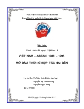 Tiểu luận Việt Nam – Asean 1986 – 1995 mở đầu thời kì hợp tác hai bên