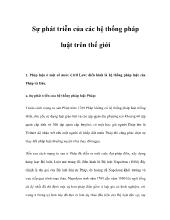 Đề tài Luận án Sự phát triển của các hệ thống pháp luật trên thế giới