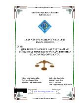 Luận văn Quy định của pháp luật Việt Nam về công khai, minh bạch tài sản, thu nhập của cán bộ, công chức
