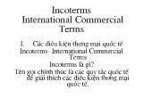 Incoterms International Commercial Terms