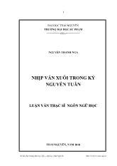 Luận văn Nhịp văn xuôi trong ký Nguyễn Tuân