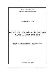 Luận văn Thế lữ với tiến trình văn học Việt Nam giai đoạn 1930 - 1945