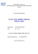 Luận văn Vị từ gây khiến trong Tiếng Việt