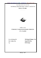 Niên luận Tính chất tượng trưng trong thơ dâng của Tagore