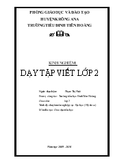 Đề tài Dạy tập viết lớp 2