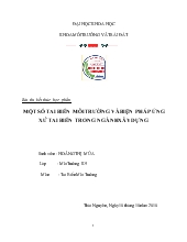 Một số tai biến môi trường và biện pháp ứng xử tai biến trong ngành xây dựng
