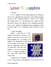 Đề tài Tìm hiểu Laser Sapphire