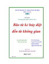 Đề tài Bão từ kẻ hủy diệt đến từ không gian