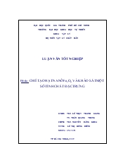 Đề tài Chế tạo hạt nanô fe3o4 và khảo sát một số tính chất đặc trưng