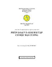 Đề tài Phân loại và giải bài tập cơ học đại cương