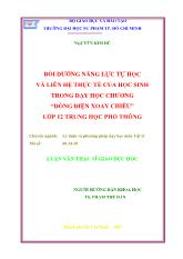 Luận văn Bồi dưỡng năng lực tựhọc và liên hệ thực tế của học sinh trong dạy học chương “dòng điện xoay chiều” lớp 12 trung học phổ thông