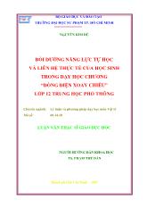 Luận văn Bồi dưỡng năng lực tựhọc và liên hệ thực tế của học sinh trong dạy học chương “dòng điện xoay chiều” lớp 12 trung học phổ thông