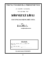 Môn vật lý lớp 12  - Chương dao động điều hòa