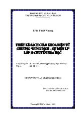 Luận văn Thiết kế sách giáo khoa điện tử(e - Book) chương “dung dịch - sự điện li” lớp 10 chuyên hóa học
