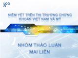 Tiểu luận Niêm yết trên thị trường chứng khoán Việt Nam và mỹ