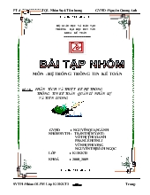 Đề tài Phân tích và thiết kế hệ thống thông tin kế toán quản lý nhân sự và tiền lương tại công ty TNHH Huy Thông
