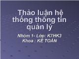 Đề tài Quản lý cơ sở sản xuất và chất lượng sản phẩm