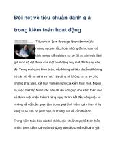 Đôi nét về tiêu chuẩn đánh giá trong kiểm toán hoạt động