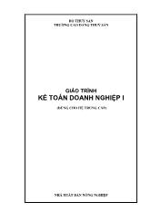 Giáo trình Kế toán doanh nghiệp I