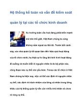 Hệ thống kế toán và vấn đề kiểm soát quản lý tại các tổ chức kinh doanh