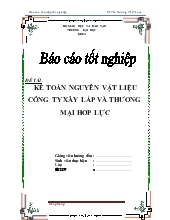Khóa luận Kế toán nguyên vật liệu Công ty xây lắp và thương mại hơp lực