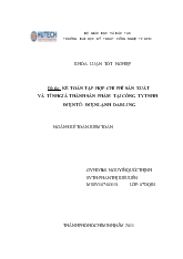 Khóa luận Kế toán tập hợp chi phí sản xuất và tính giá thành sản phẩm tại Công ty TNHH điện tử- điện lạnh Darling