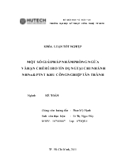 Khóa luận Một số giải pháp nhằm phòng ngừa và hạn chế rủi ro tín dụng tại chi nhánh Ngân hàng nông nghiệp và phát triển nông thôn khu công nghiệp Tân Thành