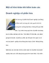 Một số khó khăn khi kiểm toán các Doanh nghiệp cổ phần hóa