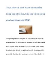 Thực hiện cải cách hành chính nhằm nâng cao năng lực, hiệu lực và hiệu quả của hoạt động của Kiểm toán nhà nước