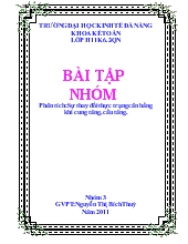 Tiểu luận Sự thay đổi thực trạng cân bằng khi cung tăng, cầu tăng