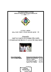 Bài tập nhóm Những nhân tố ảnh hưởng đến văn hóa đàm phán của người Nhật Bản