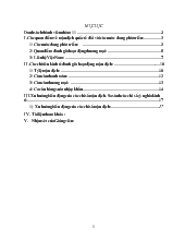 Báo cáo Các quan điểm về mậu dịch quốc tế đối với các nước đang phát triển, các chỉ tiêu kinh tế đánh giá hoạt động mậu dịch và xu hướng biến động của các chỉ số mậu dịch