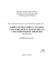 Báo cáo Nghiên cứu phát triển và ứng dụng công nghệ, dịch vụ mạng ip tiếp cận công nghệ internet thế hệ mới