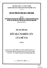 Cơ sở khoa học cho việc phát triển kinh tế- Xã hội dải ven biển Việt Nam, đề xuất các mô hình phát triển cho một số khu vực trọng điểm