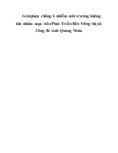 Đề tài Giải pháp chống ô nhiễm môi trường không khí nhằm mục tiêu Phát Triển bền vững thị xã Uông Bí tỉnh Quảng Ninh
