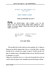 Đề tài Lập dự án triển khai ước lượng cầu và dự đoán cầu về mặt hàng bóng đèn compact của công ty rạng đông trên địa bàn hà nội trong thời gian tới