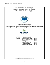 Đề tài Phân tích tài chính Công ty cổ phần dược phẩm Imexpharm