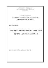 Đề tài Ứng dụng mô hình mạng thần kinh dự báo lạm phát Việt Nam