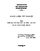 Khóa luận tốt nghiệp Triển vọng xuất khẩu sang thị trường anh quốc của các doanh nghiệp Việt Nam